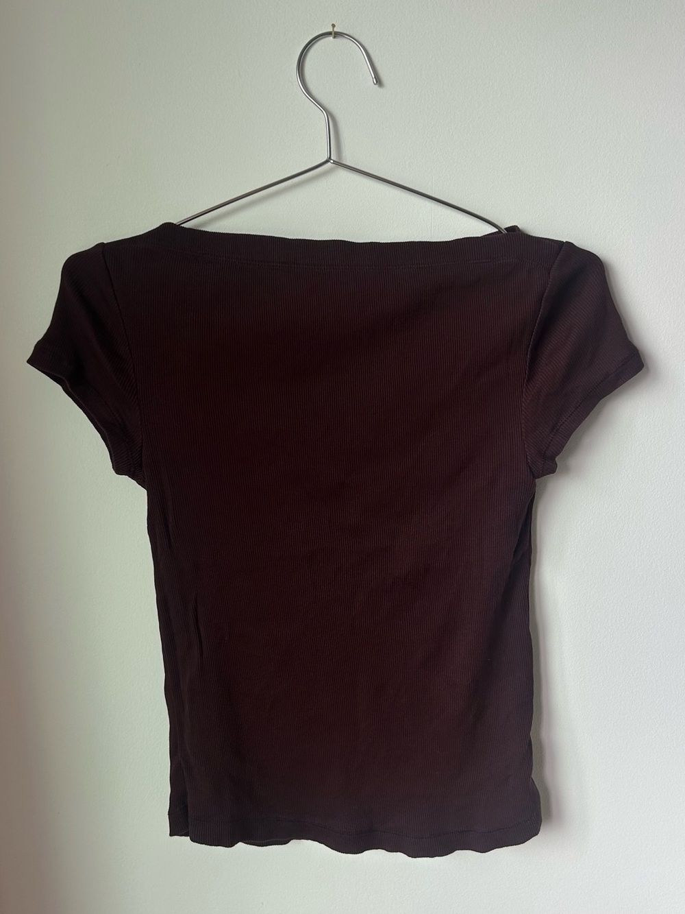 Massimo Dutti boatneck t shirt  - burgundy
